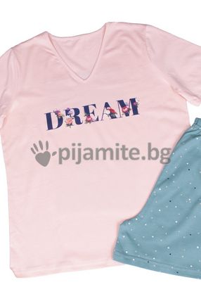 Дамска пижама, къс ръкав, къси панталони Dream153